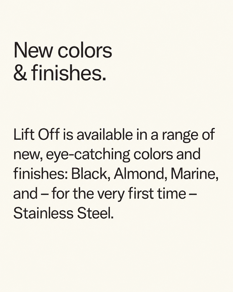 New colors & finishes.