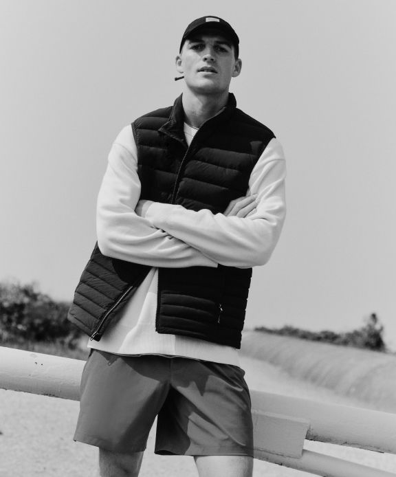 Cotton-Blend Knit Long-Sleeve Crewneck Sweater