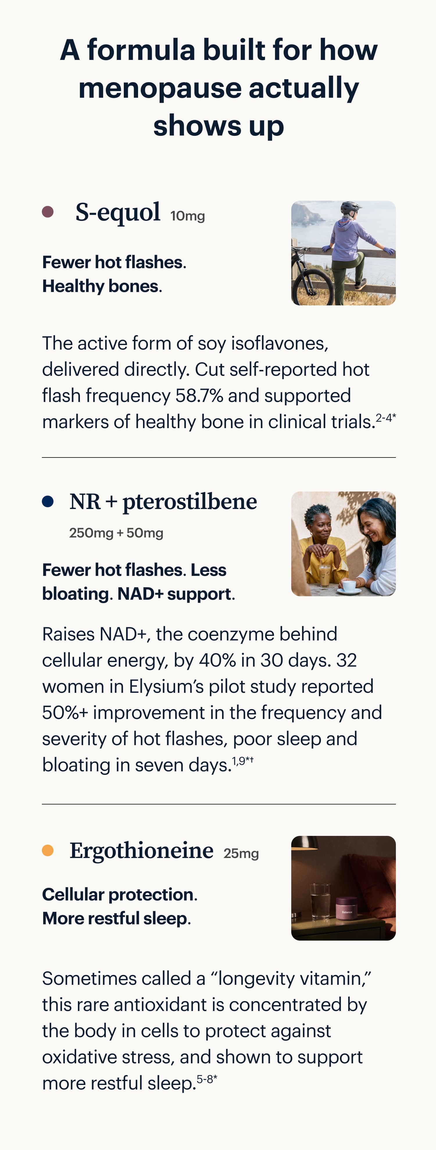 A formula built for how menopause actually shows up
