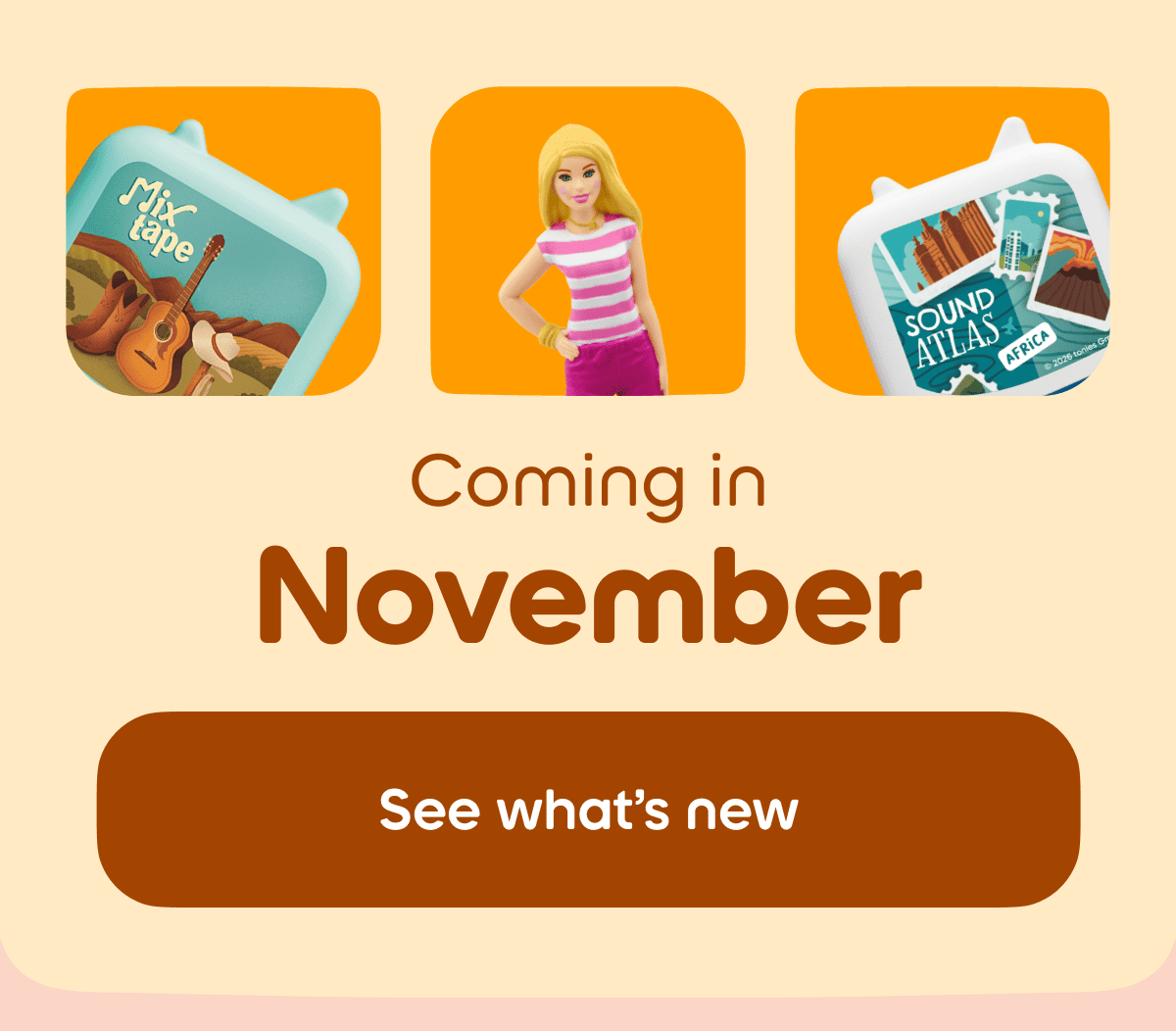 Coming in November, see what's new