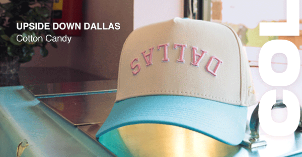 Upside Down Dallas Snapback - BABY BLUE / OFFWHITE (W/ Pink)