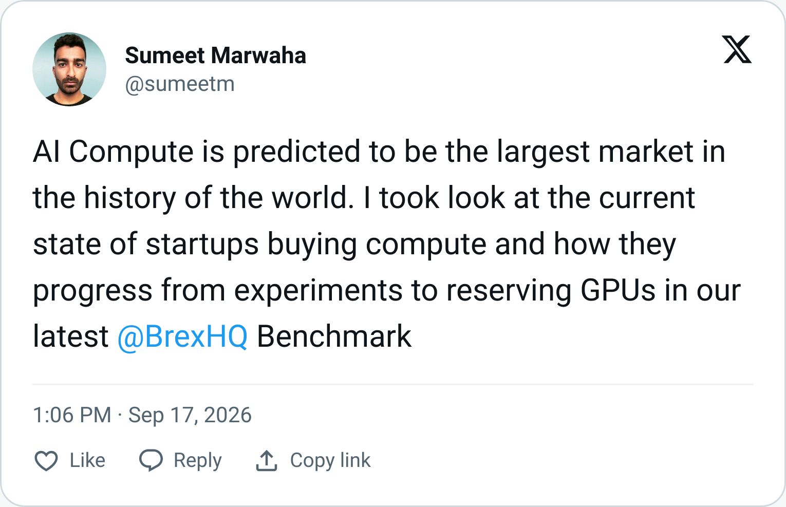 Tweet screenshot