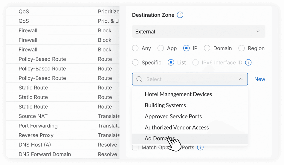 Network Lists for  Routing Policies