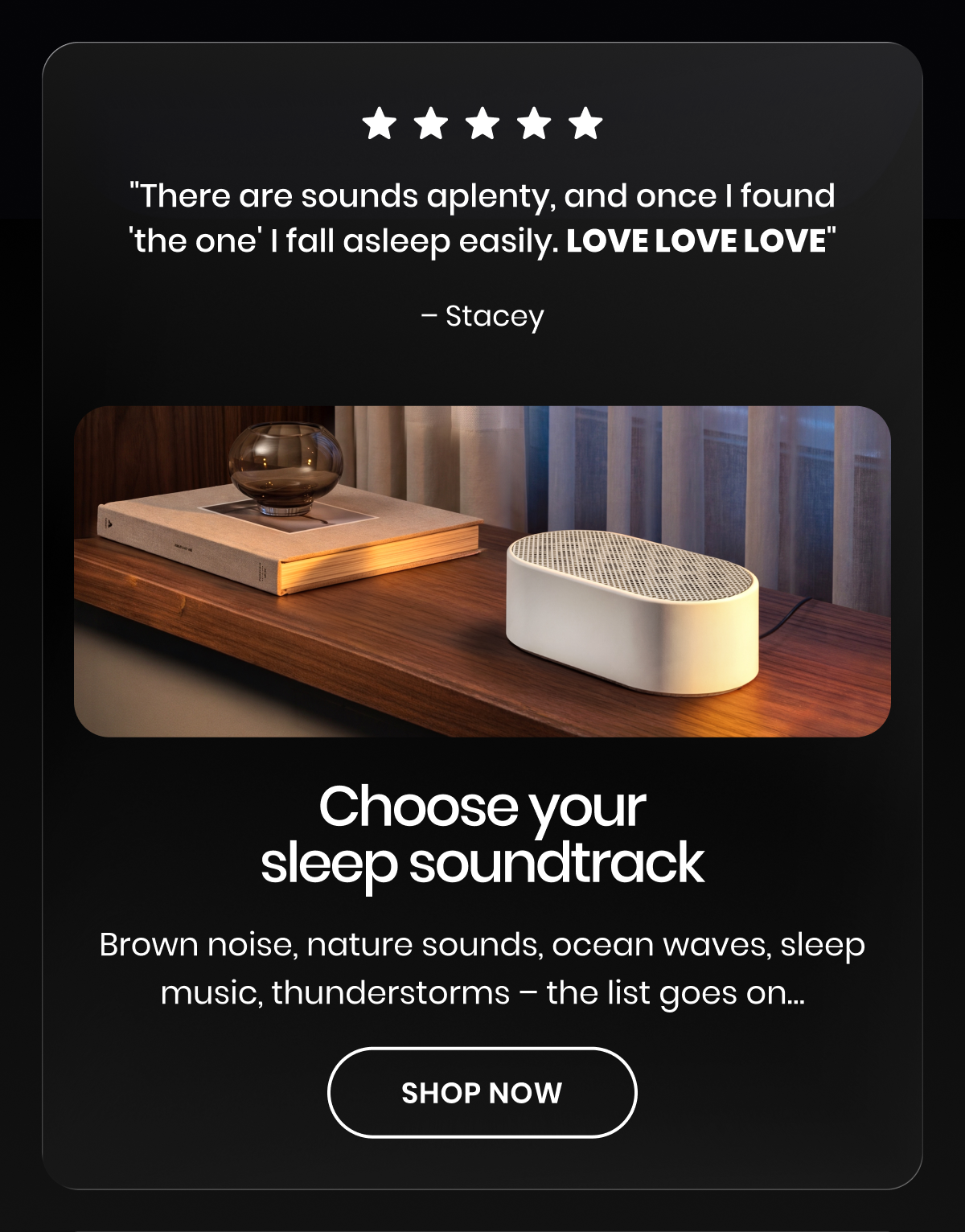 Shop now: choose your sleep soundtrack