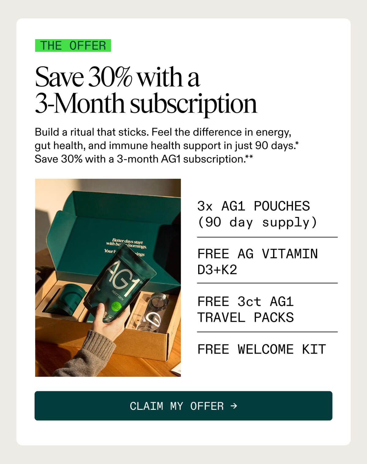 Get 30% with a 3-month subscription