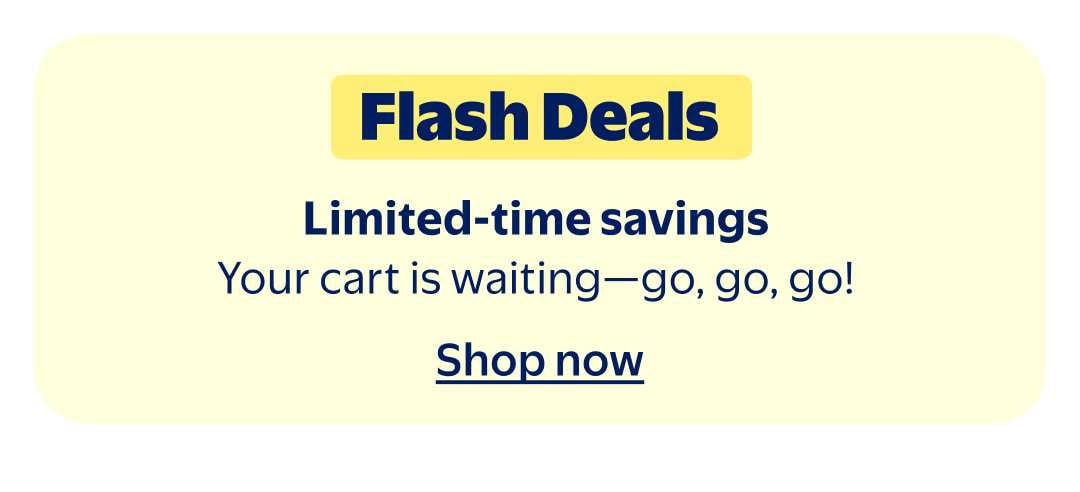 Your cart is waiting&mdash;go, go, go!