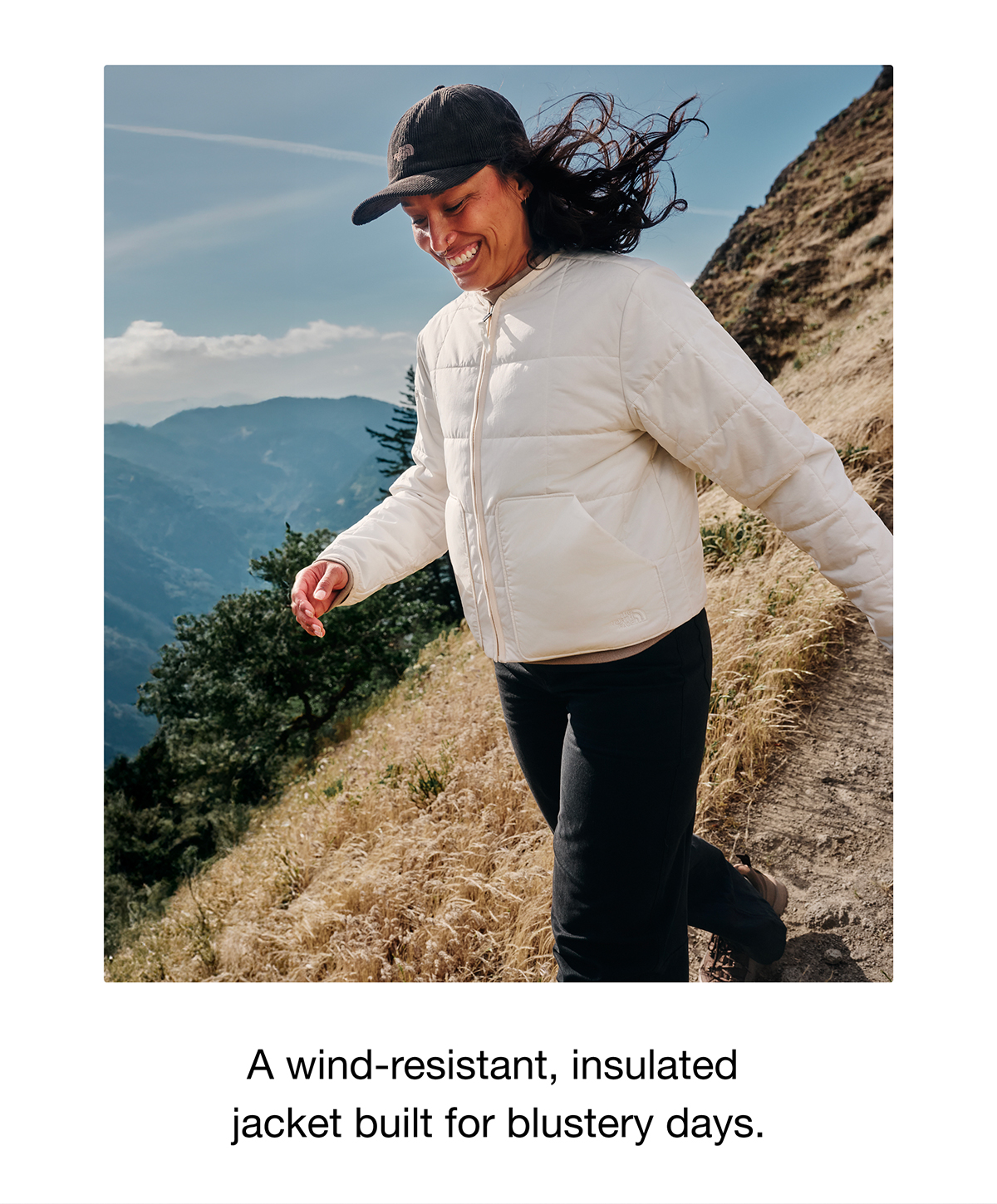 A wind-resistant, insulated jacket built for blustery days.