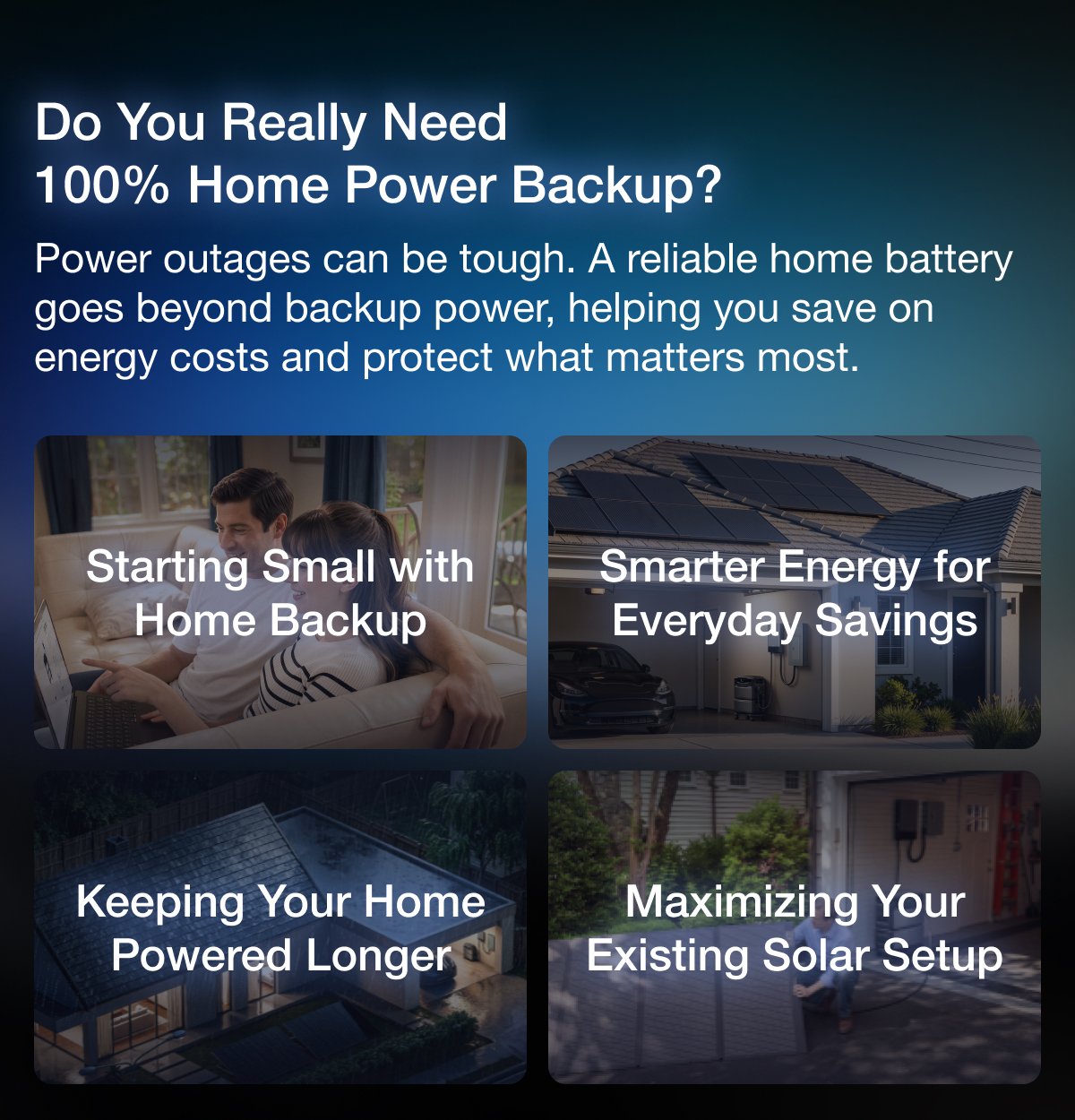 Power outages can be tough. A reliable home battery goes beyond backup power, helping you save on energy costs and protect what matters most.