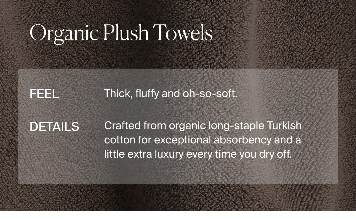 organic plush towels