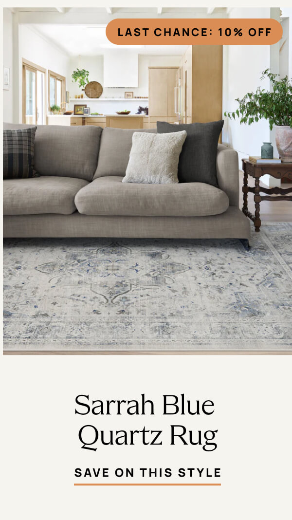 Last Chance 10% Off |  Sarrah Blue Quartz Rug