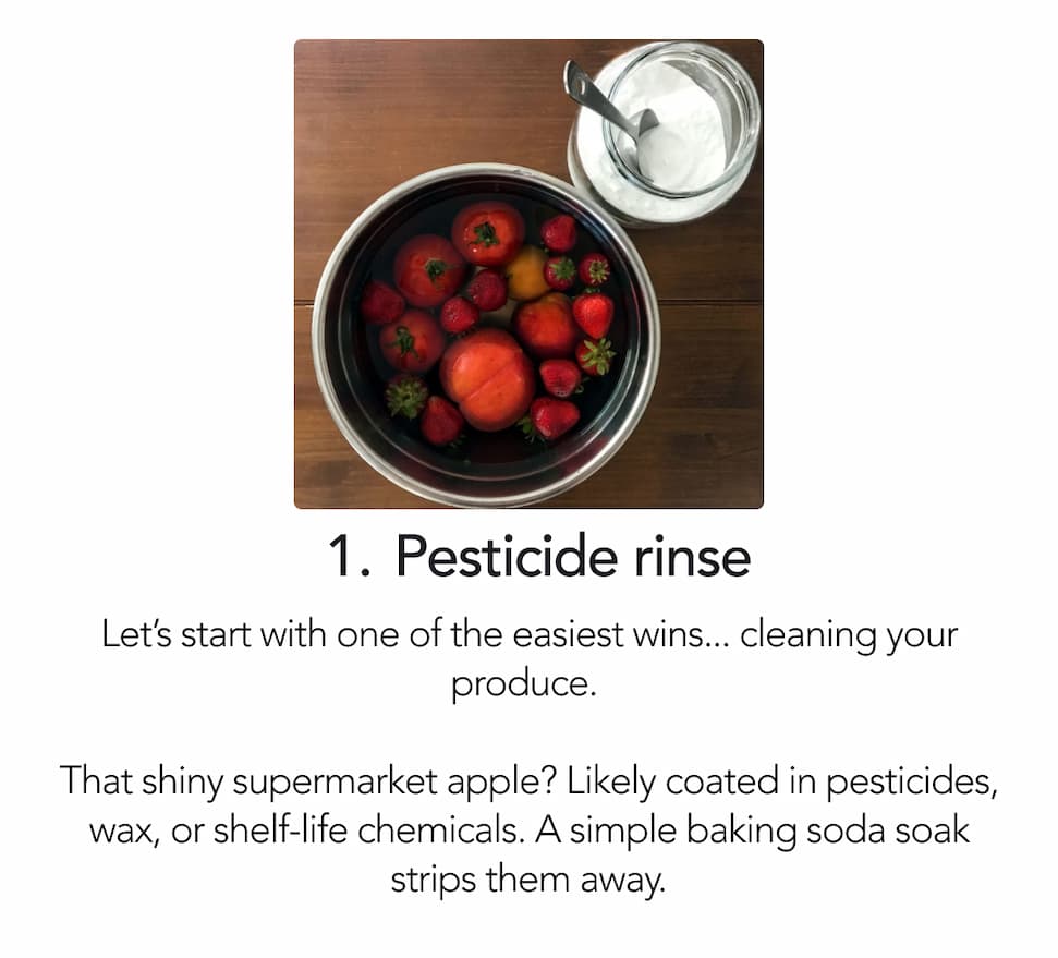 1. Pesticide rinse