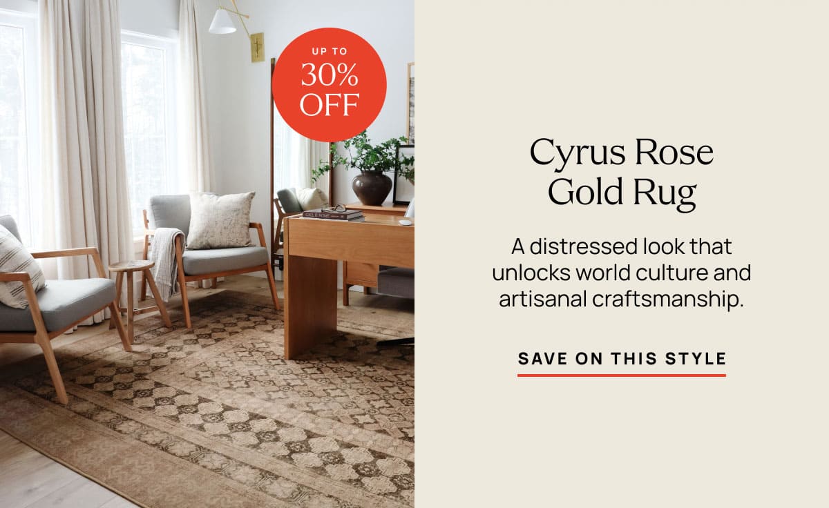 Cyrus Rose Gold Rug | Save on This Style