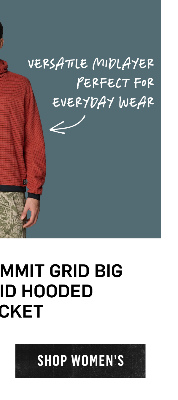 Mountain Hardwear Summit Grid Hooded Jacket, a versatile midlayer for everyday wear. Shop Women's