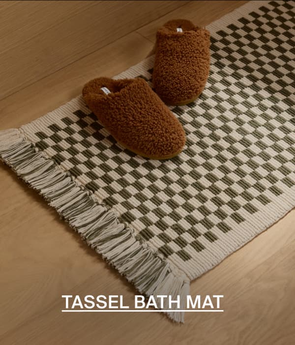 shop new tassel bath mat