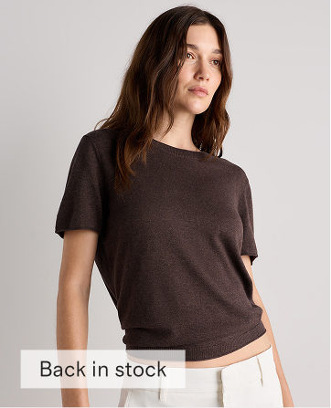 Lightweight Cotton Cashmere Relaxed Sweater Tee