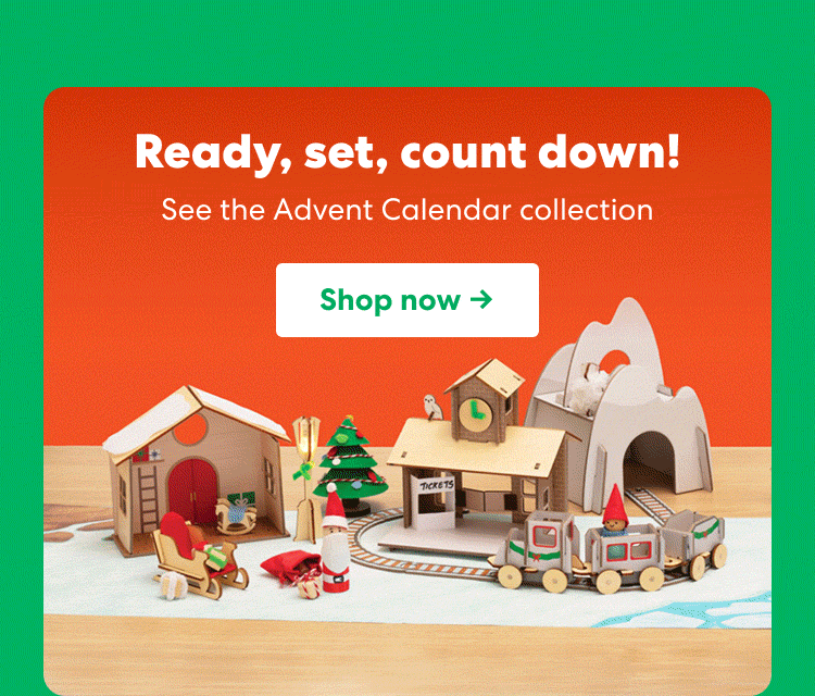 Ready, set, count down! See the Advent Calendar collection. A festive holiday village Advent Calendar with miniature buildings and seasonal decorations. Shop now ->