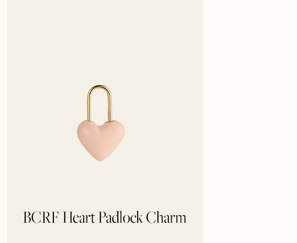 BCRF Heart Padlock Charm