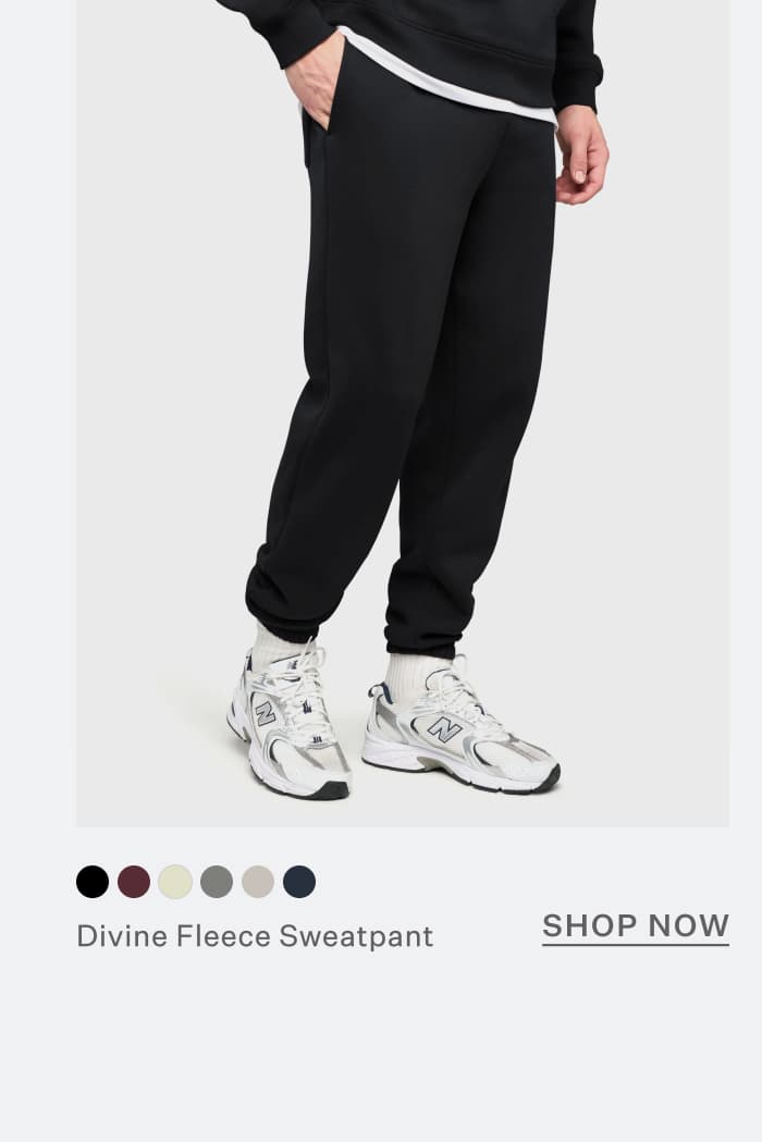 Divine Fleece Sweatpant in Black