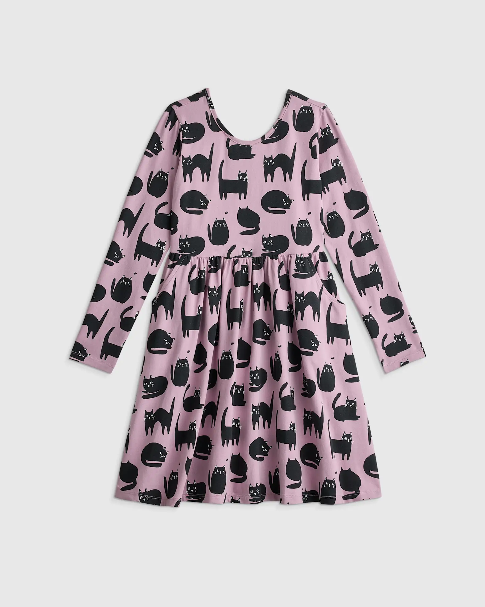 Organic Cotton Long Sleeve Skater Dress 
