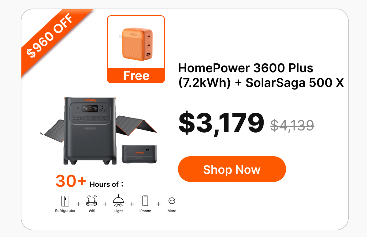 HomePower 3600 Plus(7.2kWh) + SolarSaga 500 X