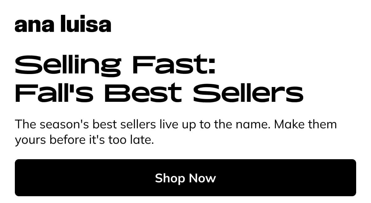 Selling Fast - Fall's Best Sellers