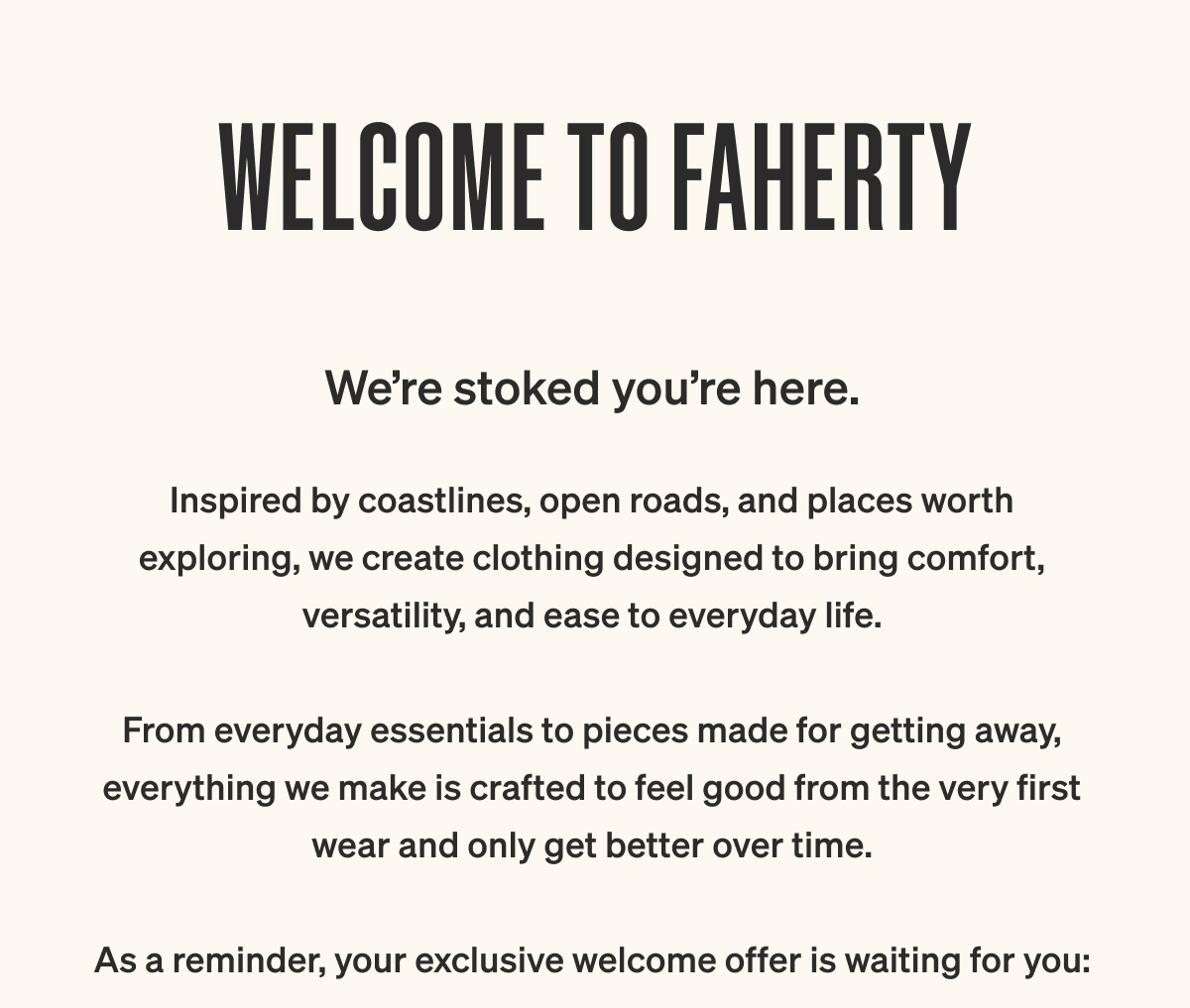 Welcome to Faherty