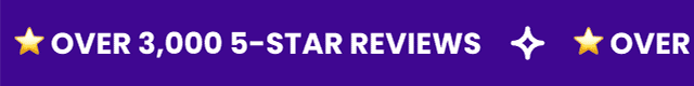 Over 3000 5 star reviews