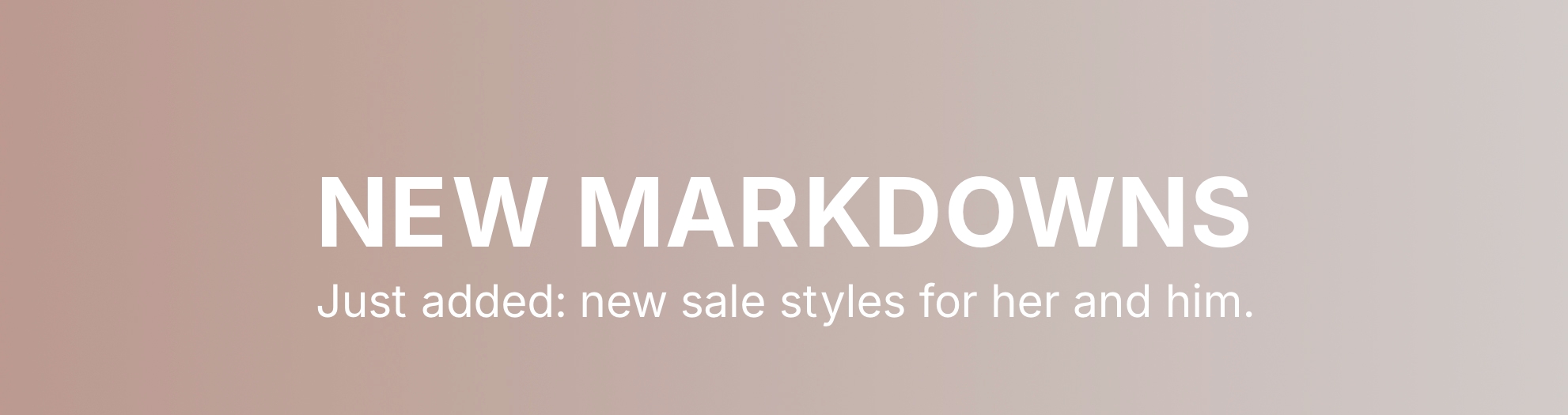 Shop New Styles Added to Sale