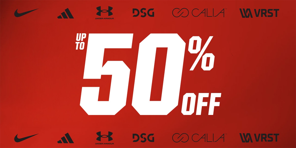 Up to 50% off.