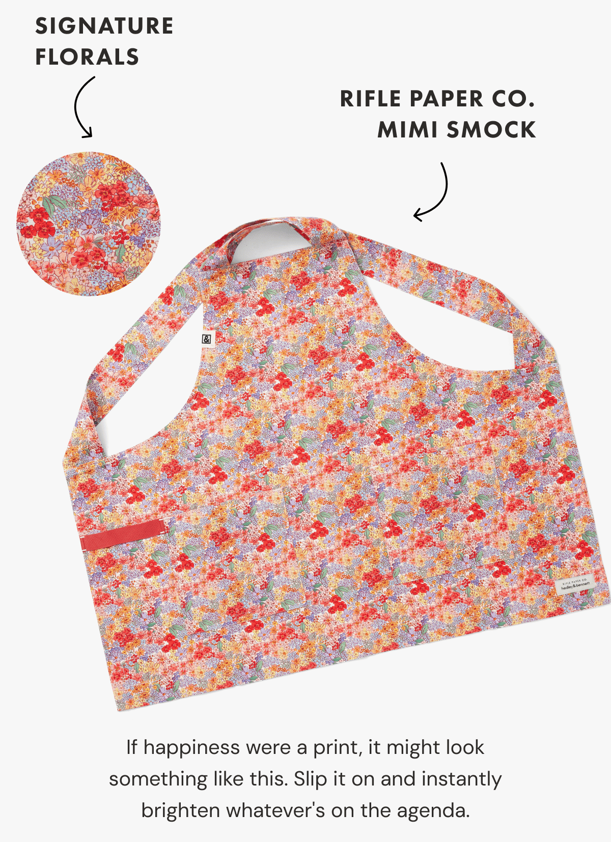 Rifle Paper Co. Mimi Smock | Signature florals | If happiness were a print, it might look something like this. Slip it on and instantly brighten whatever's on the agenda.
