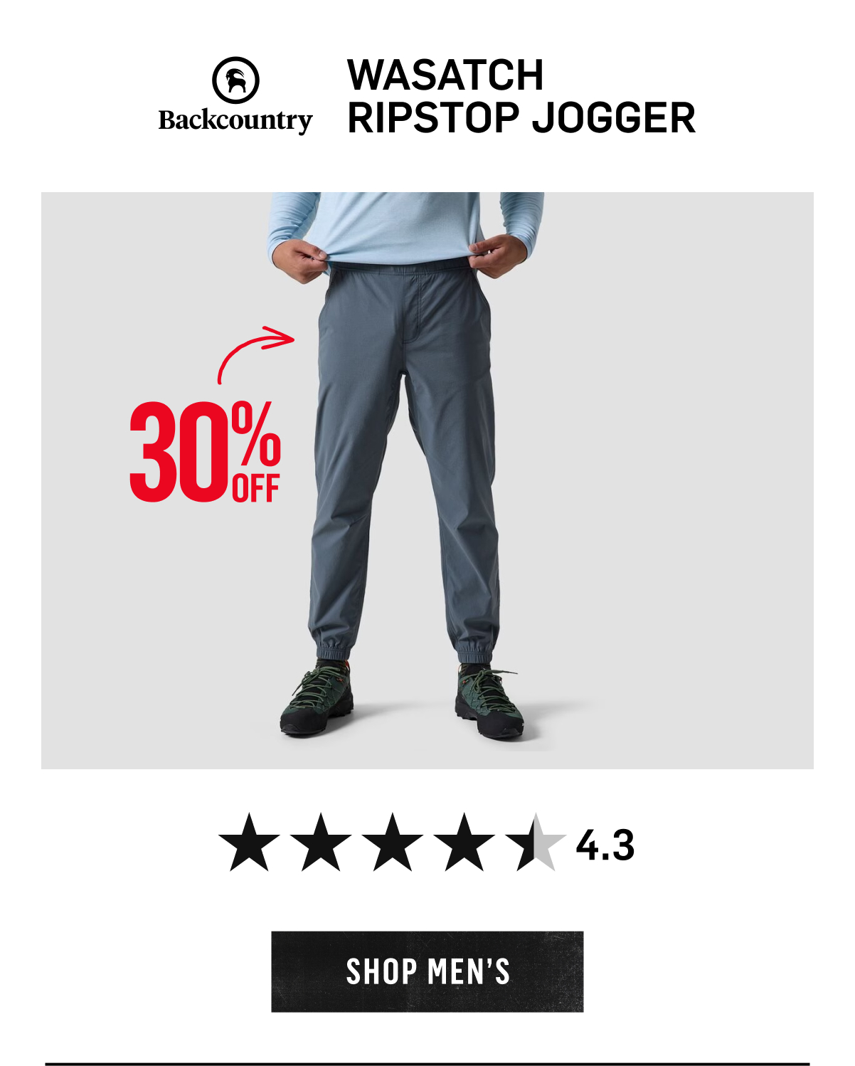 Backcountry Wasatch Ripstop Jogger, 30% Off. 4.3 Stars. Shop Men's