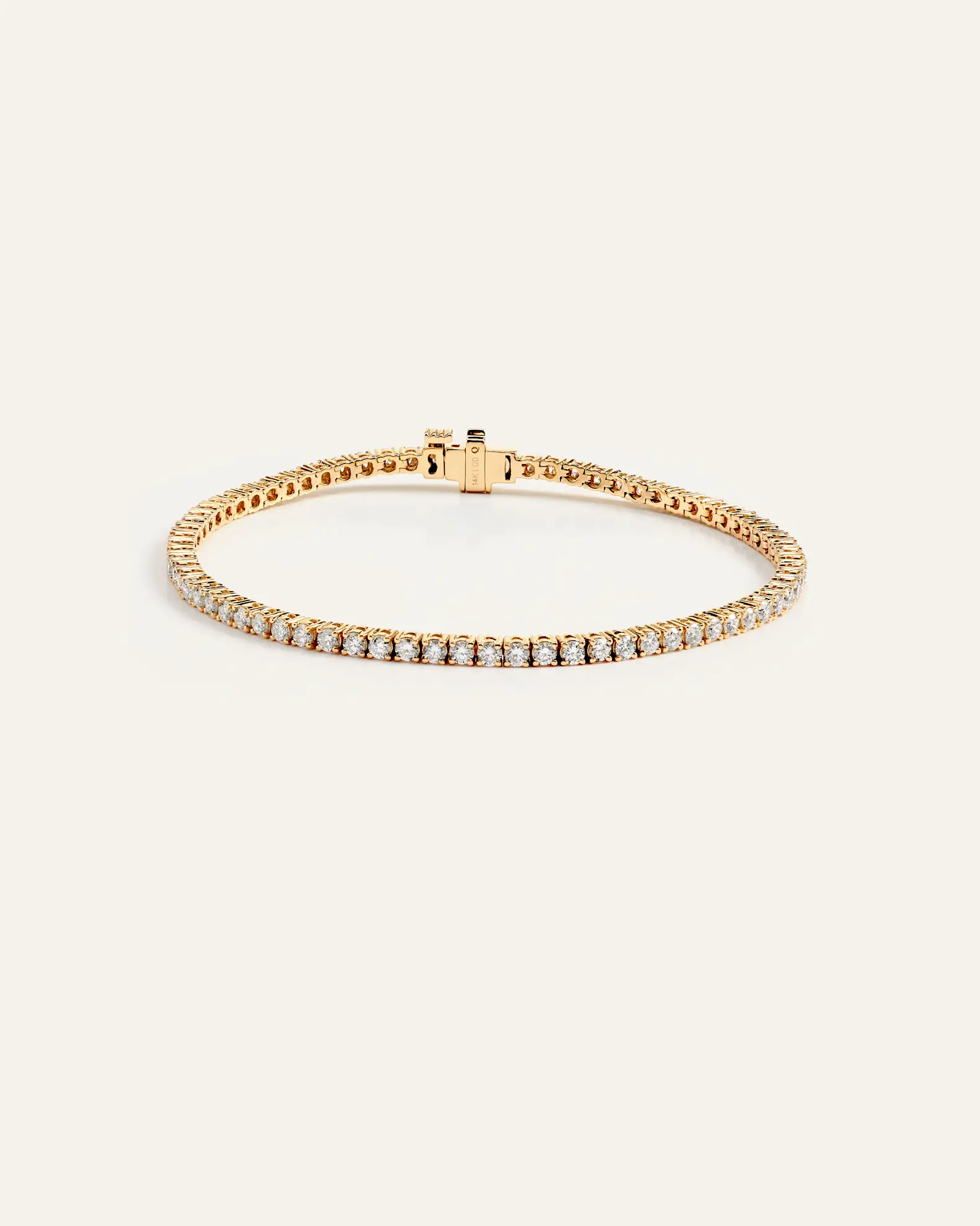 14K Gold Lab Grown Diamond Tennis Bracelet - 3ctw