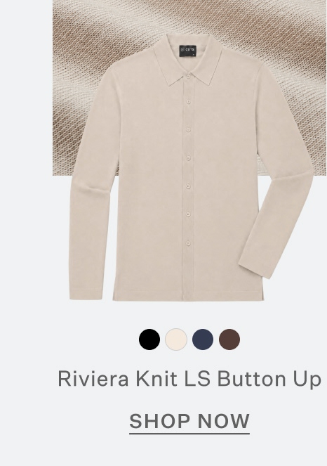 Riviera Knit Long Sleeve Button Up