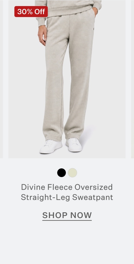 Divine Fleece Oversized Straight-Leg Sweatpant