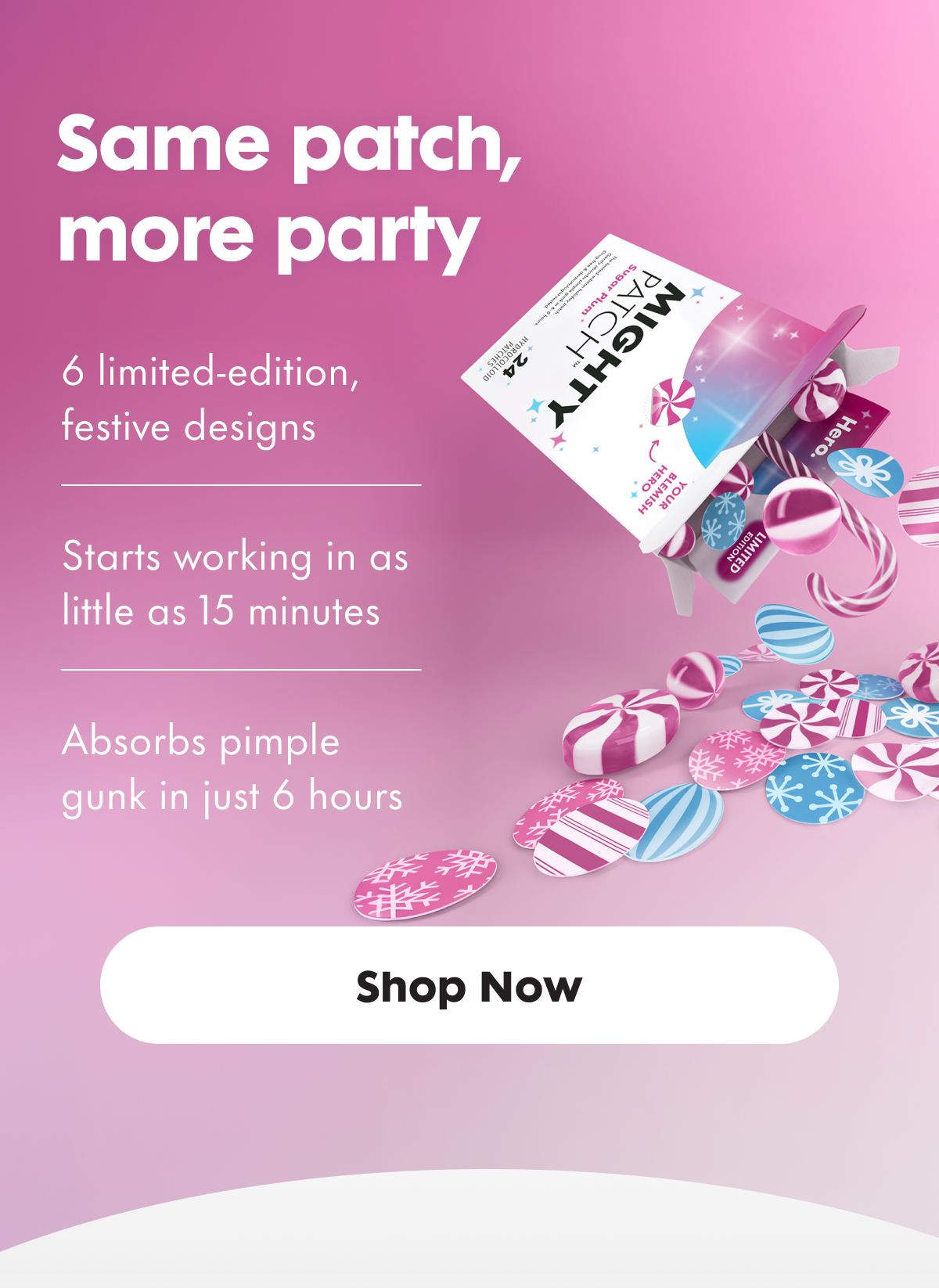 Same patch, more party - shop now