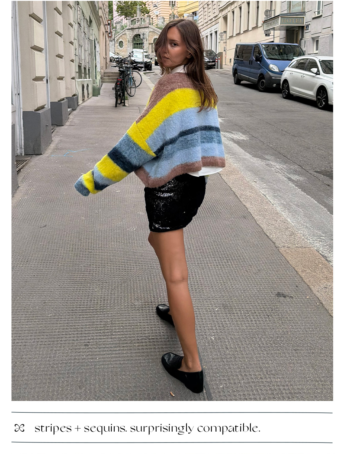 stripes + sequins. surprisingly compatible.