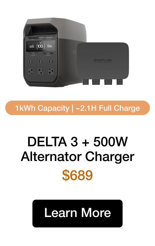 DELTA 3 + 500W Alternator Charger $689