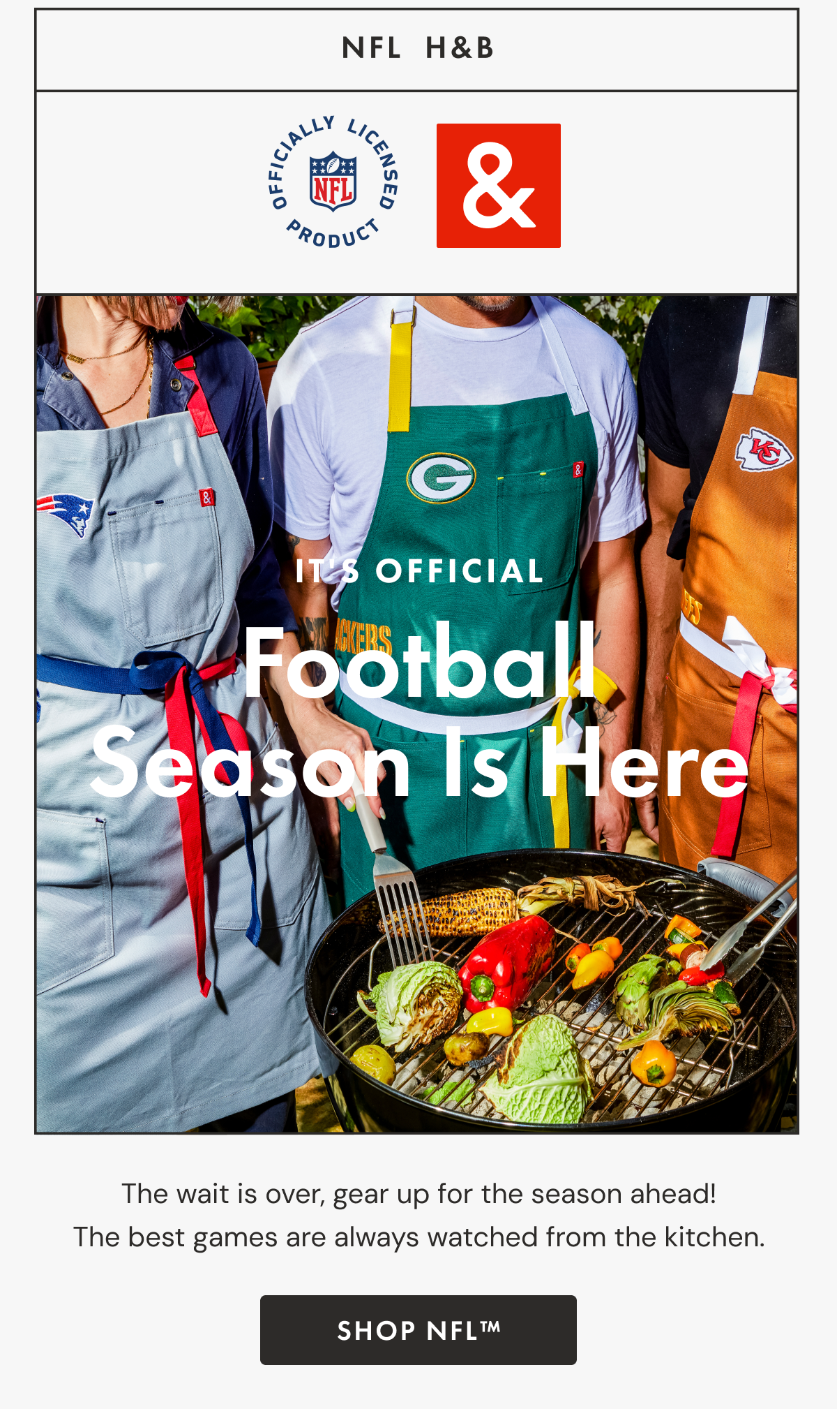 NFL H&B | It's Official Football Season Is Here | The wait is over, gear up for the season ahead! The best games are always watched from the kitchen. | SHOP NFL&trade;