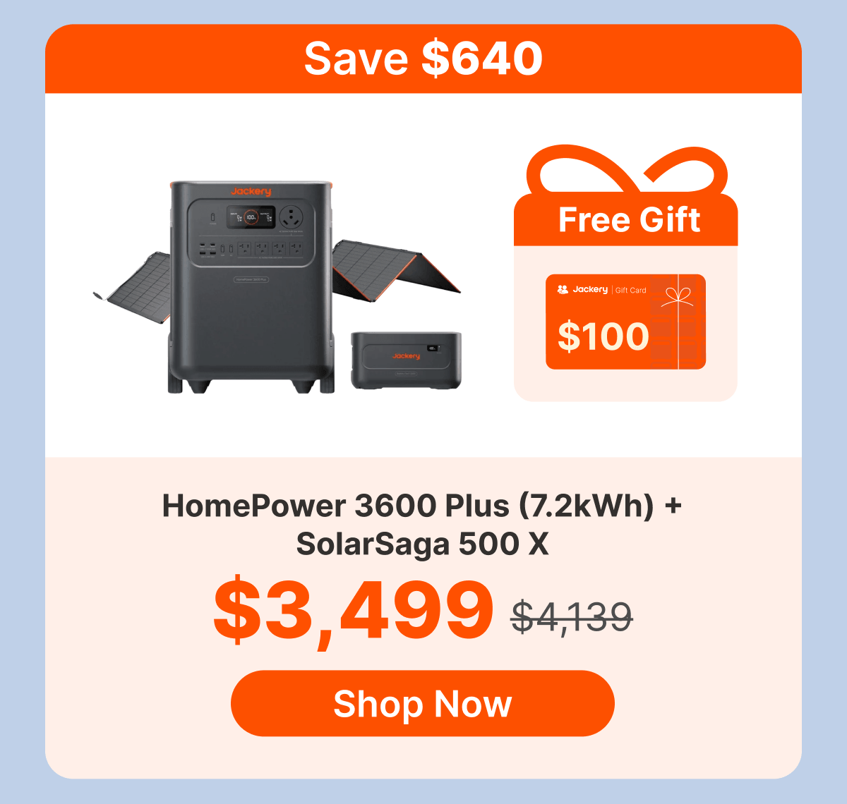 HomePower 3600 Plus (7.2kWh) + SolarSaga 500 X