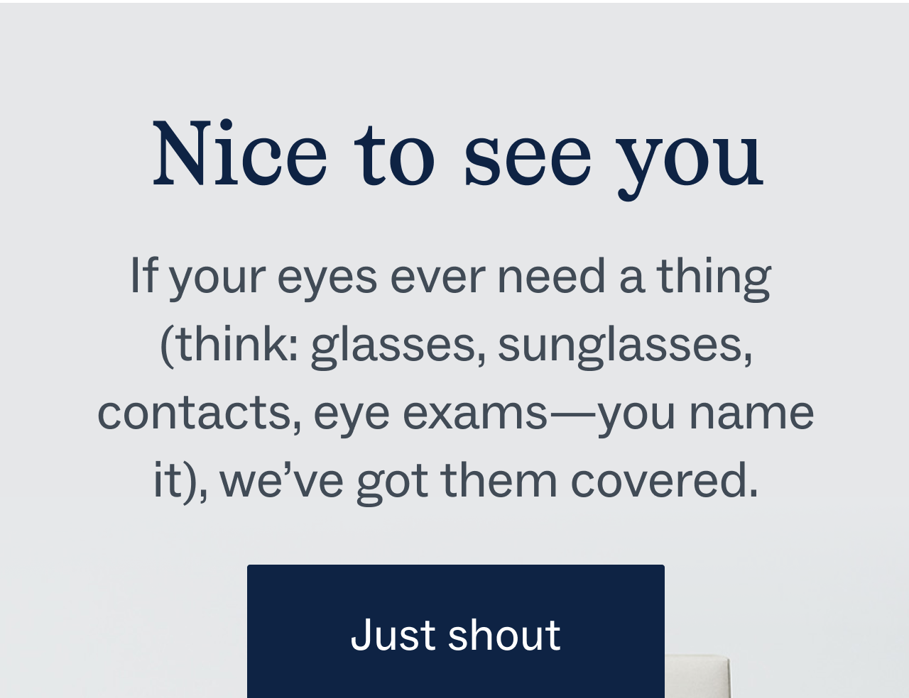 Nice to see you
