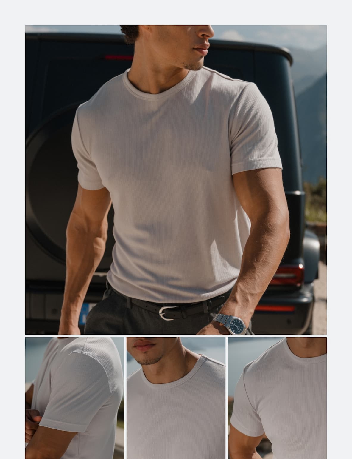 SoHo Ribbed Crewneck Tee