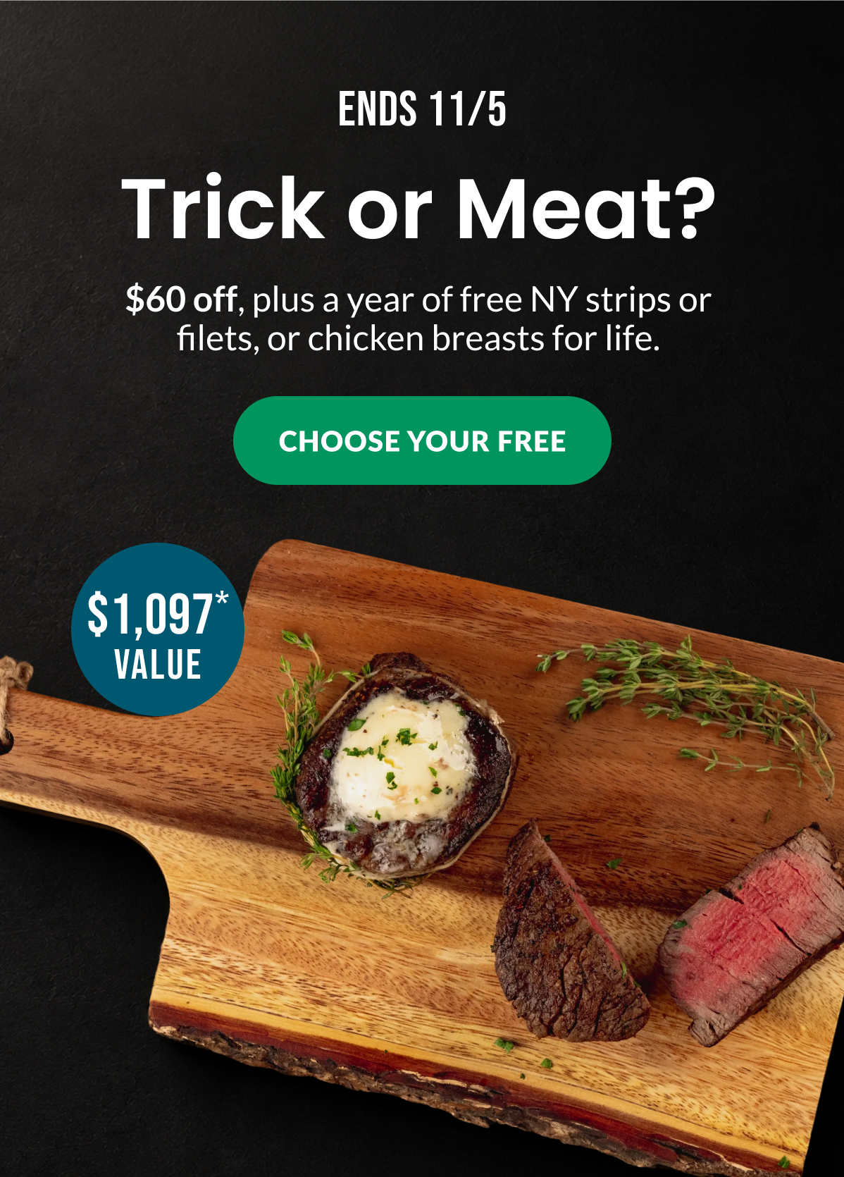 Trick or Meat? CHOOSE YOUR FREE