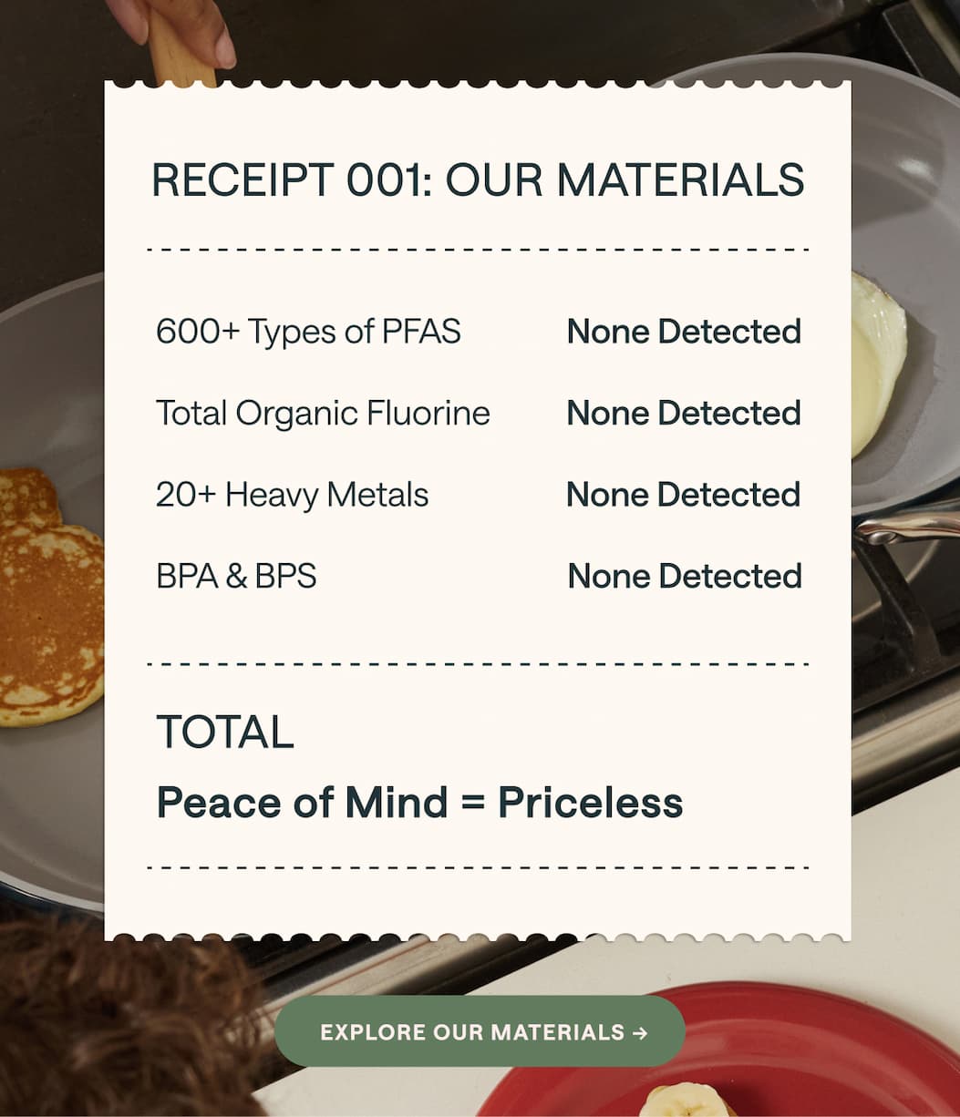Receipt 001: Our Materials [EXPLORE OUR MATERIALS]