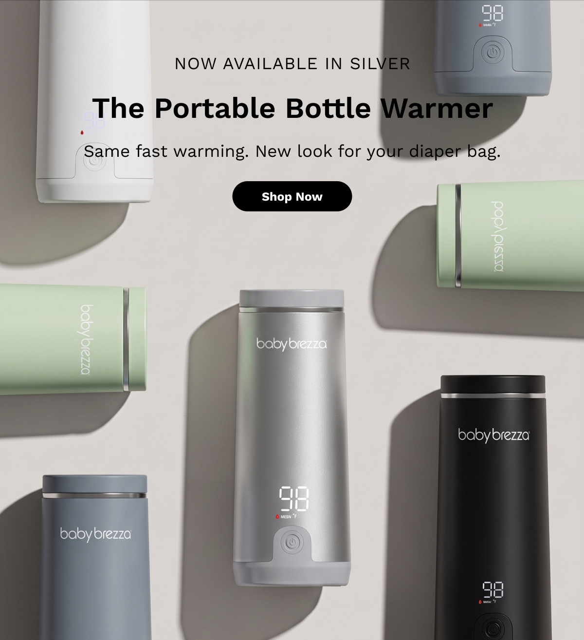 Now available in silver The Portable Bottle Warmer | Shop Now