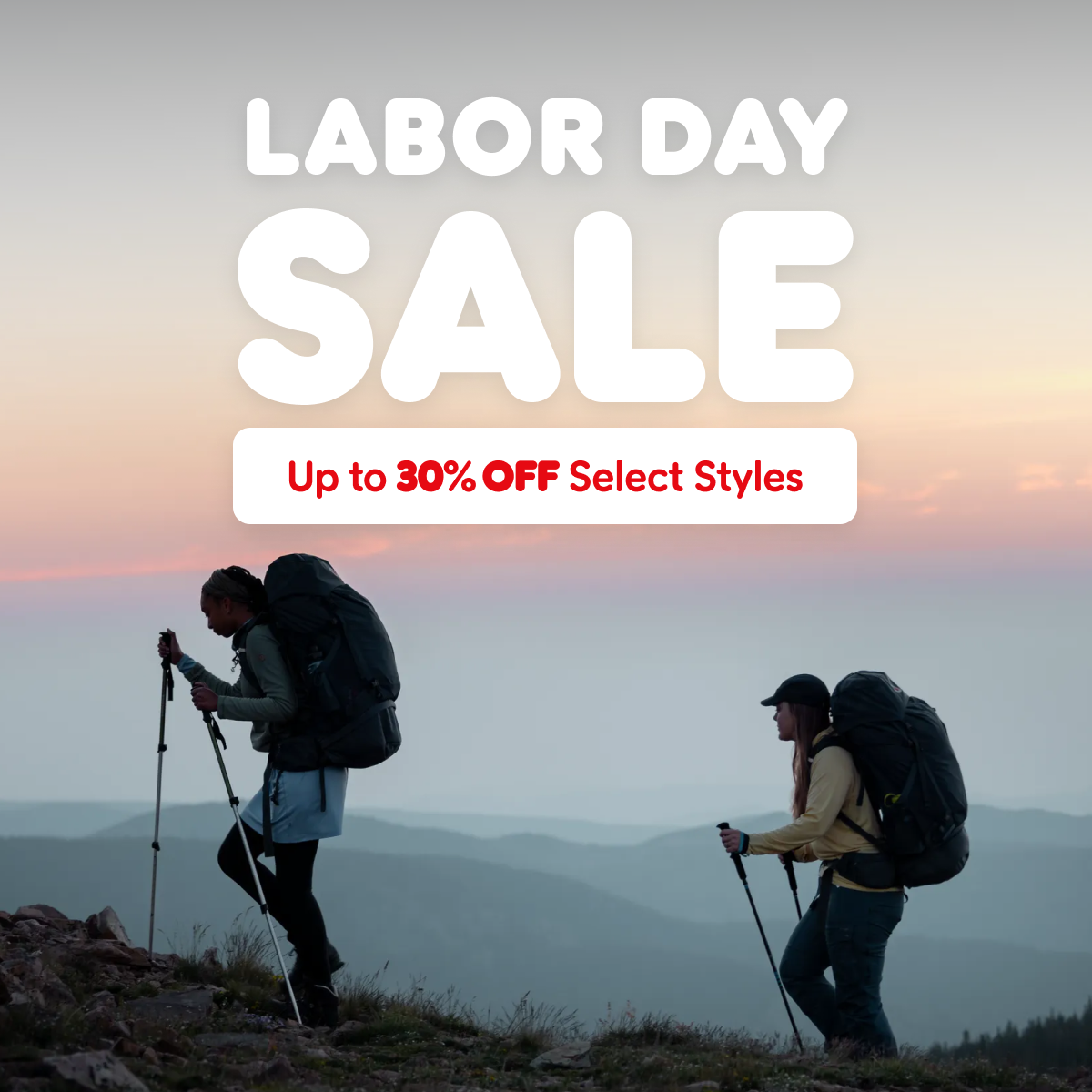 Labor Day Sale - Save up to 30% off select styles