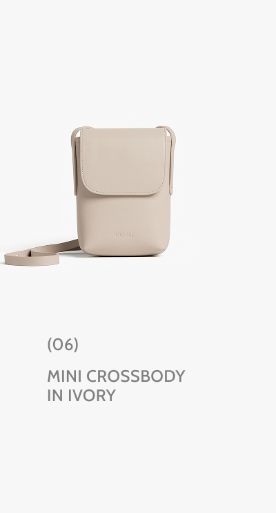 (06) Mini Crossbody in Ivory.