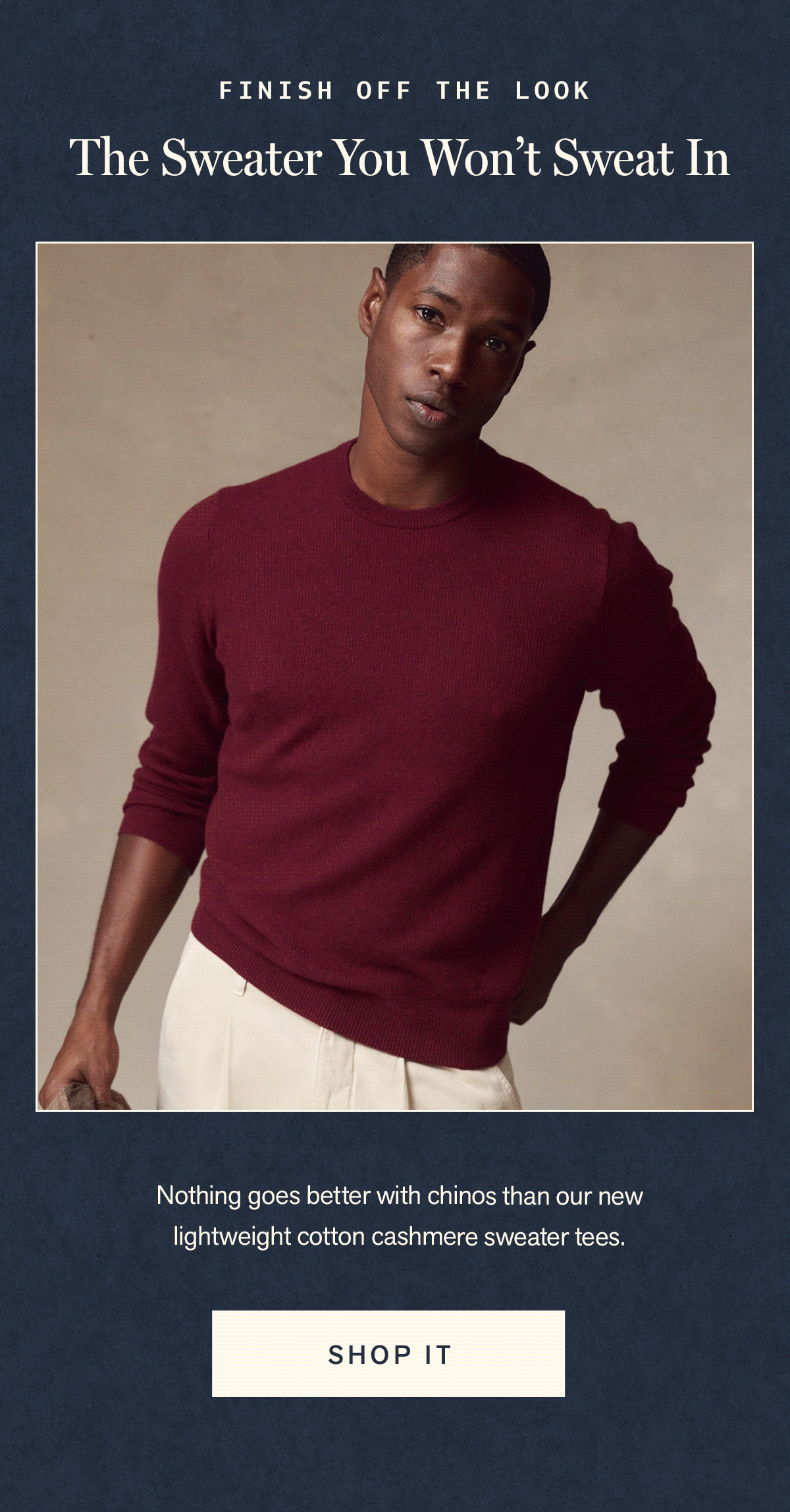 The Sweater You Won't Sweat In