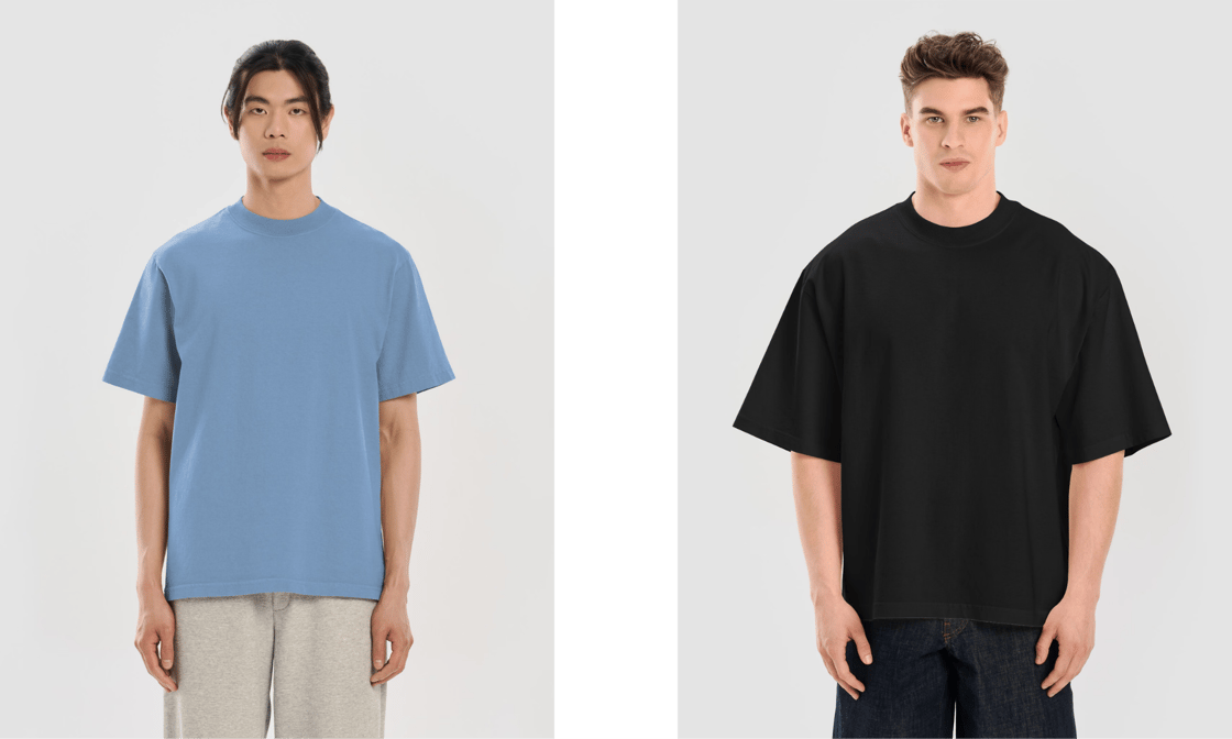 wo new Shaka Wear garment-dyed tees