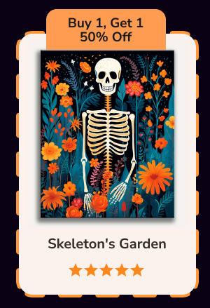 Skeleton's Garden | Paint by Numbers