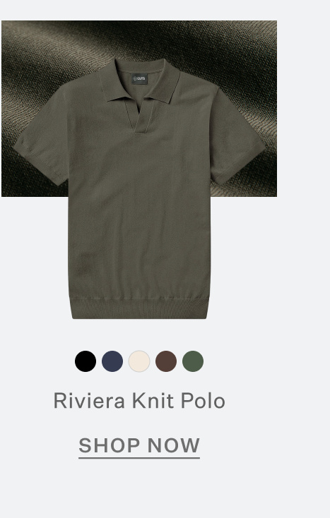 Riviera Knit Polo | Cypress | Shop Now